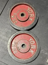 Vintage York 25 Kg bumper Plates