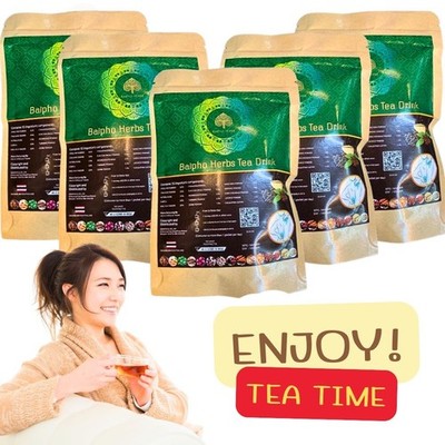 Tea Thai Herbal Caffeine Free Product of Thailand Value Pack 5 Packs (25sachets)