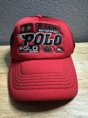 POLO Ralph Lauren RED RACING Baseball Hat Ball Cap Adjustable SnapBack NWT