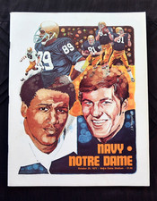 1977 Notre Dame Fighting Irish vs Navy Football Program. Bob Golic. Joe Montana