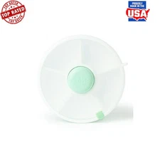 Reusable Snack Container Five Compartment Spinner Spill-Proof Bento Style New