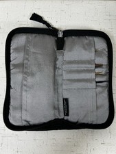 Lantern moon knitting needle case organizer Black/Blue  