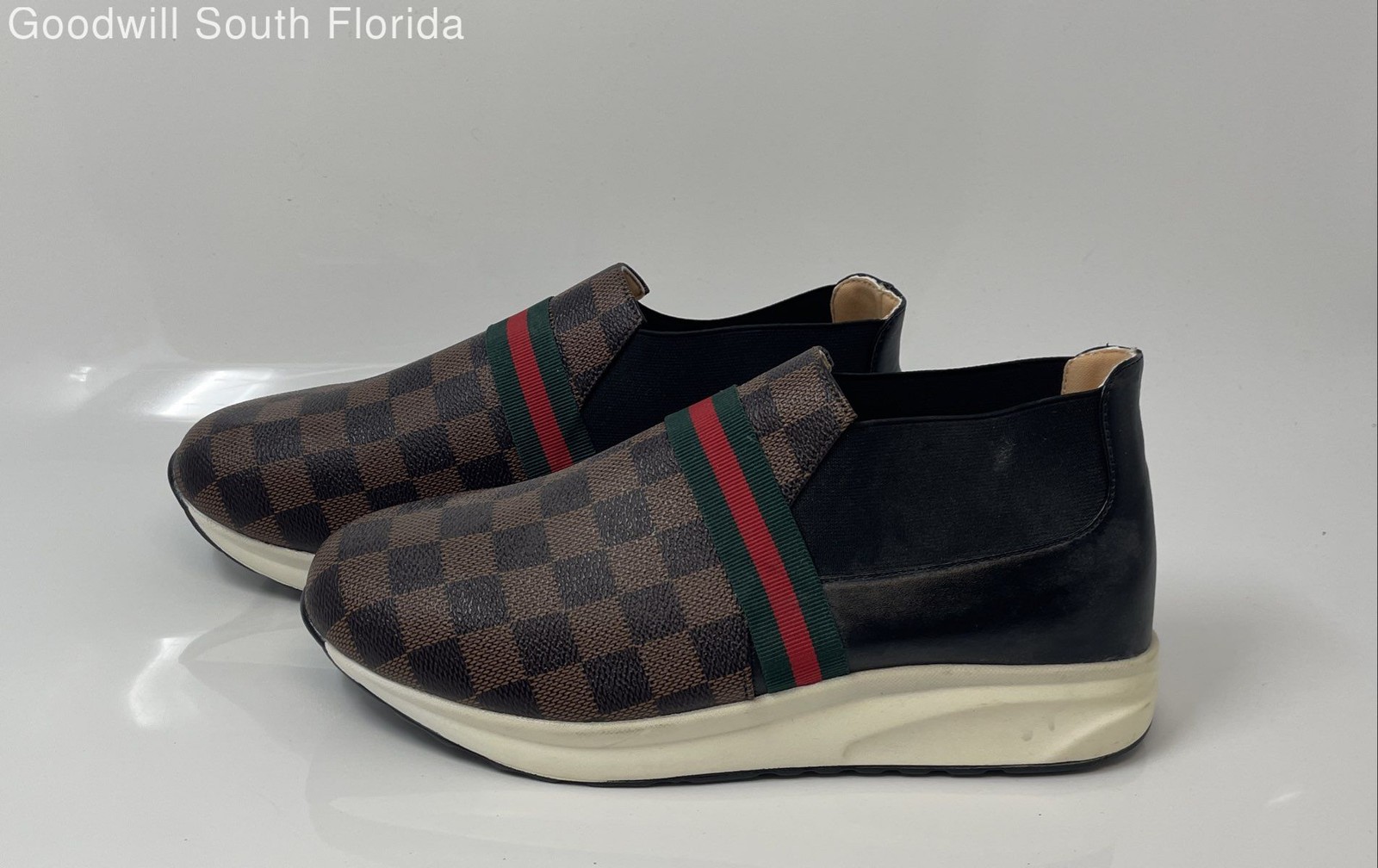 Jolimall Womens Multicolor Slip-On Low Top Round Toe Sneaker Shoes Size 9