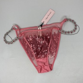 Agent Provocateur Calista Pink Silver Brief AP4 Large NWT $855