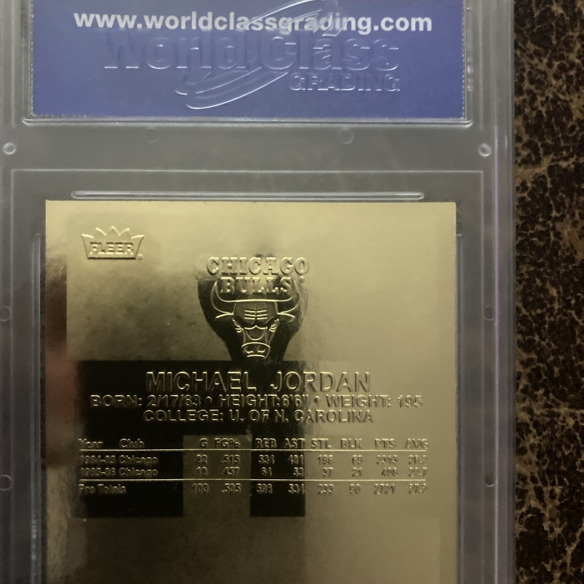 1997-98 23kt Gold Card Fleer Reprints - 1986-87 Michael Jordan