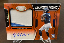 2022 Malik Willis Certified Mirror Orange Etch Rookie Patch Auto /20 Color Match