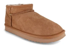 THIES Women's Sheepskin Slipper Boots | Mega Shorty, Chestnut