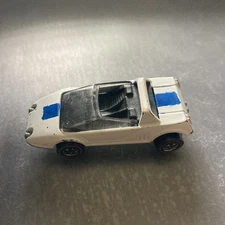 Vtg 1969 Hot Wheels Jack "Rabbit" Special White Blue Strip Black Interior USA