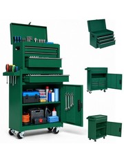 Professional 2-in-1 Rolling Tool Chest With Detachable Top Box And Central Lock Professional 2-in-1 Rolling Tool Chest With Detachable Top Box And Central Lock