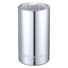 WESTWARD 53YU99 Socket, Steel, Chrome, 1 3/8 in 53YU99