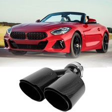 Carbon Fiber 2.5"In/4"Dual Quad Outlet Exhaust Tip For M240i M440i M550i Z4 M40i