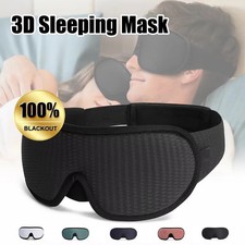 100 Blackout Travel 3D Eye Mask Sleep Soft Padded Shade Cover Relax Blindfold