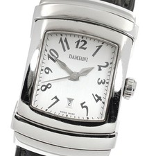 Orologio automatico Damiani Ego da donna SS e pelle quadrante argento nuovo