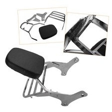 Sissy Bar Backrest for Honda Shadow VT750 C2 RC44 VT400 1997--2003 Black&Silver