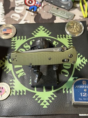 Benchmade Bailout 537GY-1 CPM M4 Tanto Pocketknife Green Textured Ambidextrous