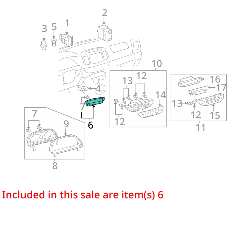 Toyota Camry 2003 tablero reloj pantalla de tiempo 83910-33060 OEM Foto 3 de 4
