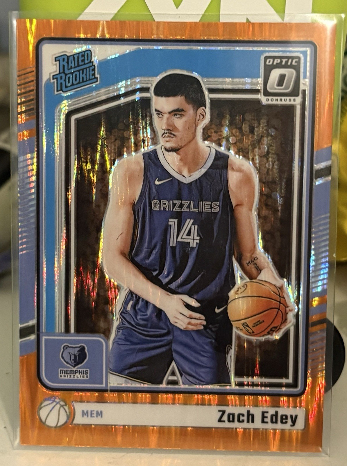 2024-25 Panini Donruss Optic Rated Rookies Orange Shock 4/225 Zach Edey RC #288