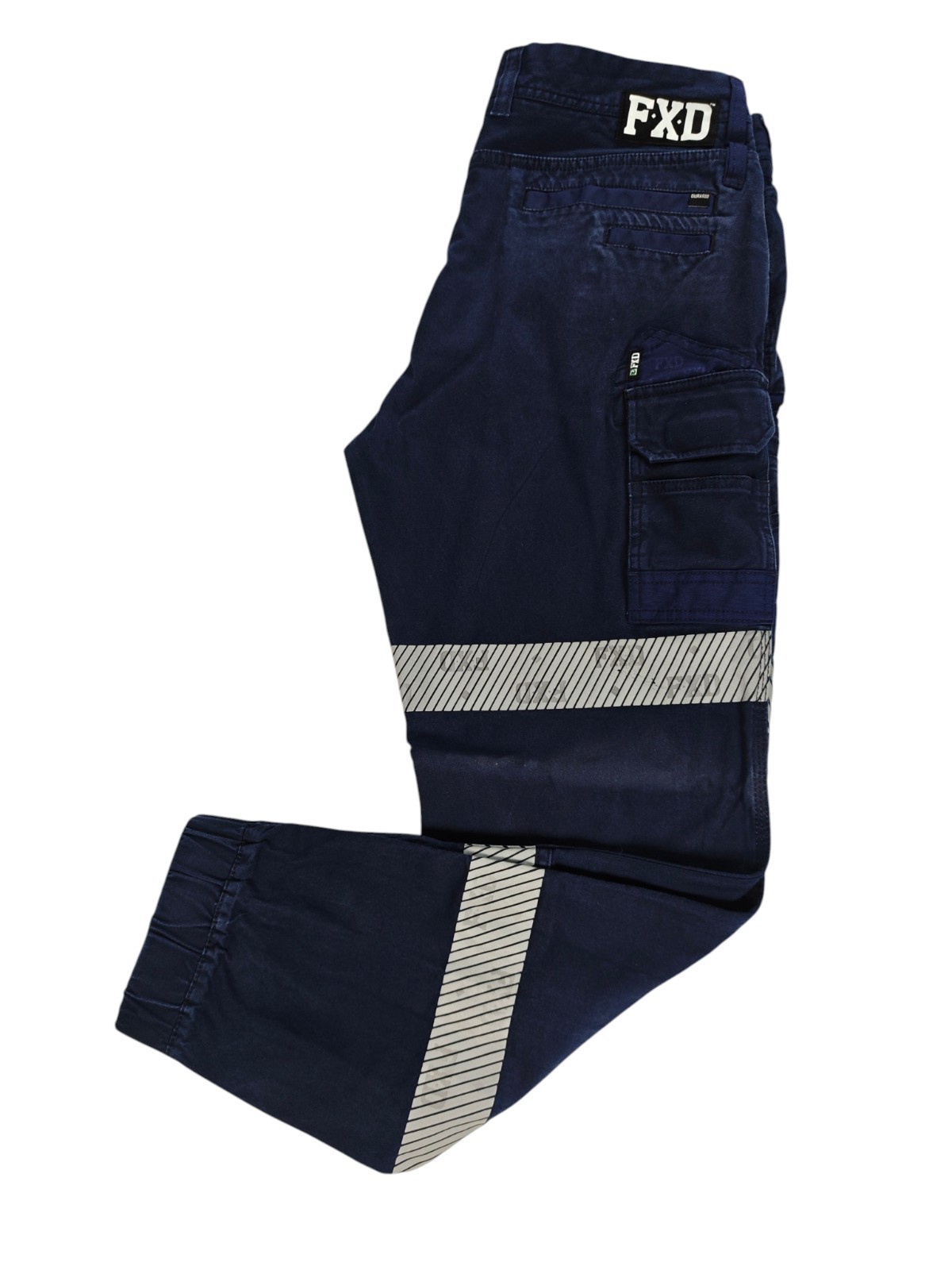 FXD WP-4WT Jogger Pants Women's Size 16 Blue Reflective Tradie Work image 2