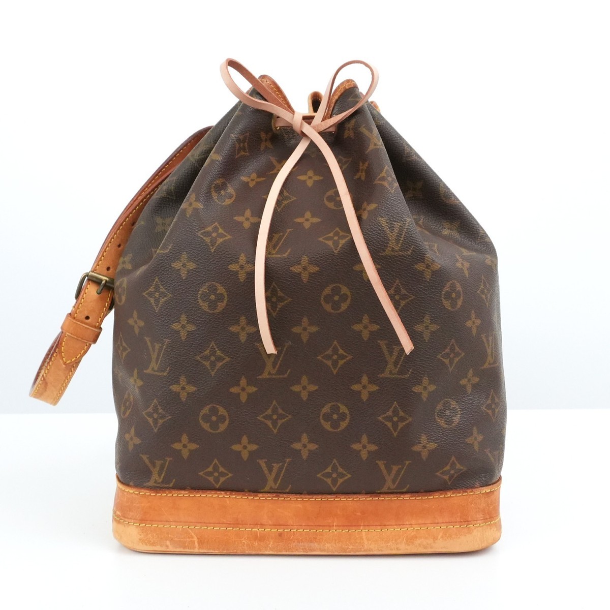 LOUIS VUITTON LV Monogram Noe M42224 Shoulder Bag Brown AR8910