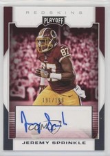 2017 Panini Playoff Rookie Signatures 191/199 Jeremy Sprinkle #RS-JS Auto 2k3