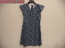 NWT - Women's Blue with White Floral Dress, Size M 1626693501928