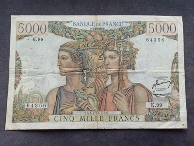 5000 Francs Terre & Mer (7-2-1952) (Ref 3235) - Photo 1/2