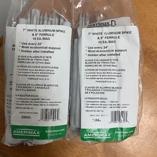 2-Amerimax 25043 Gutter Spike and Ferrule Aluminum/Plastic White USA