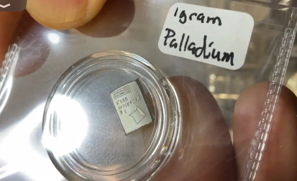 Barra de paladio de 1 gramo - Valcambi Suisse - ¡Mecanismo de inversión perfecto! Foto 3 de 4