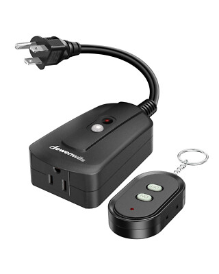 #ad DEWENWILS Outdoor Remote Control Outlet Switch Plug in Wireless Power Switch $14.99