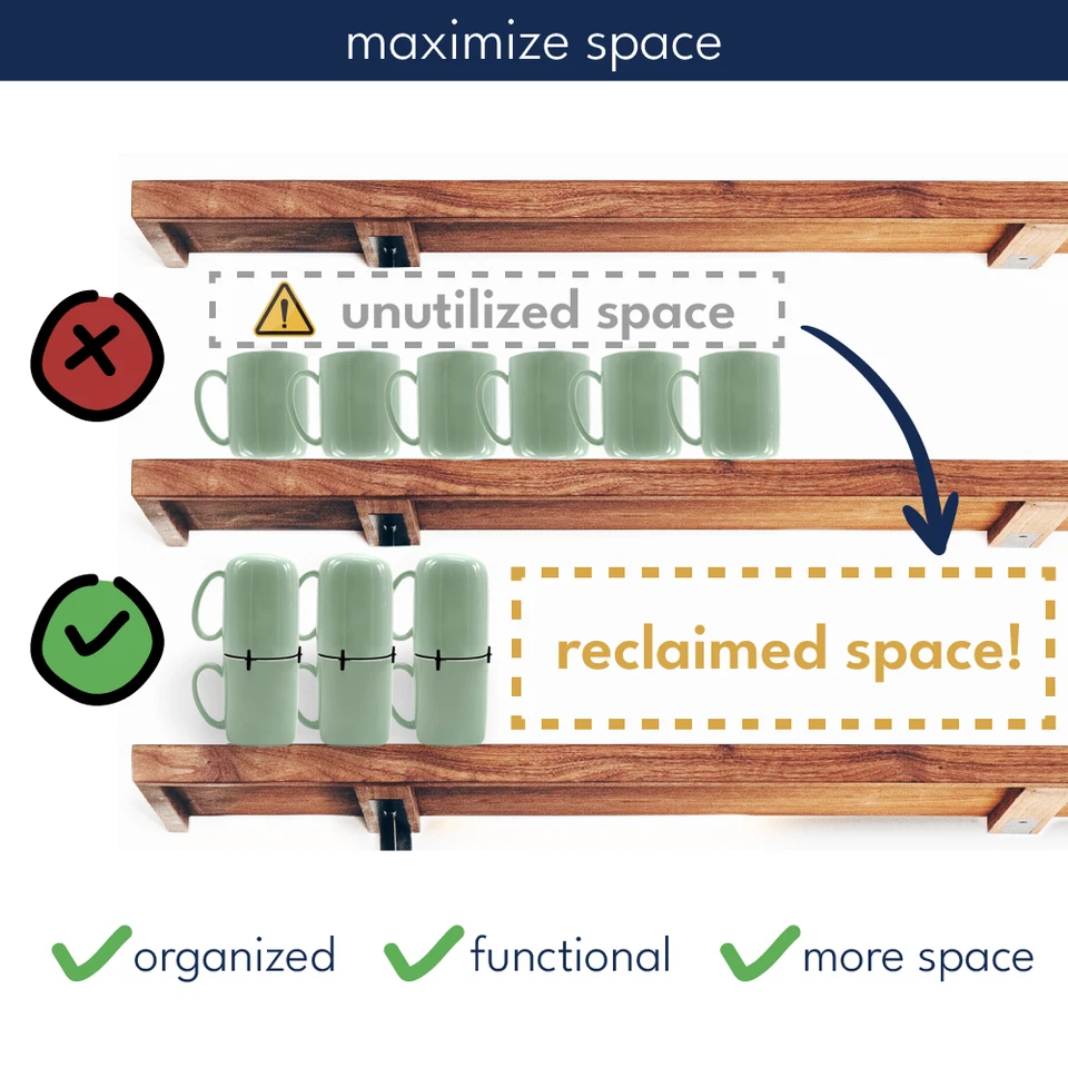 Mug Organizing Stackers (set of 6) - drinkware organization, one size fits all - Image 4 of 4