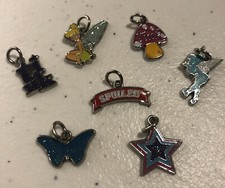 Walt Disney World Set Of 7 Charms- Tinkerbell Set- For Bracelet Or Necklace