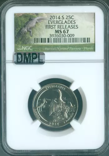 2014 S Everglades Quarter NGC MS67 F.R MAC DMPL .