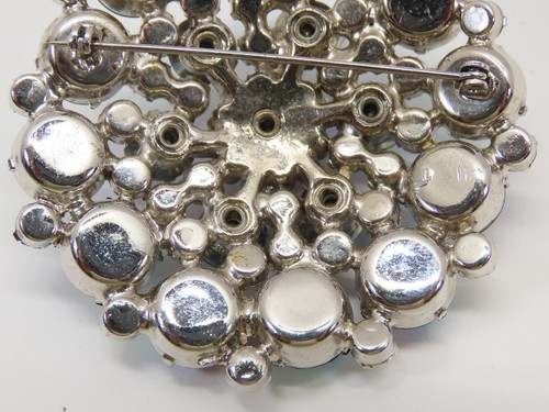 Vintage Juliana DeLizza D&E AB Pfau Strass Brosche Anstecknadel schillernd D2161 - Bild 7 von 10