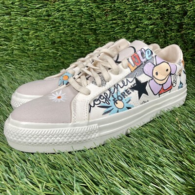 Converse One Star Ox Low Top Mens 10, Womens 11.5 Floral Much Love
