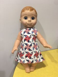 NO DOLL Details about   Fits Luvabella Doll CLothes Casual Dress Red Blue Stars Handmade