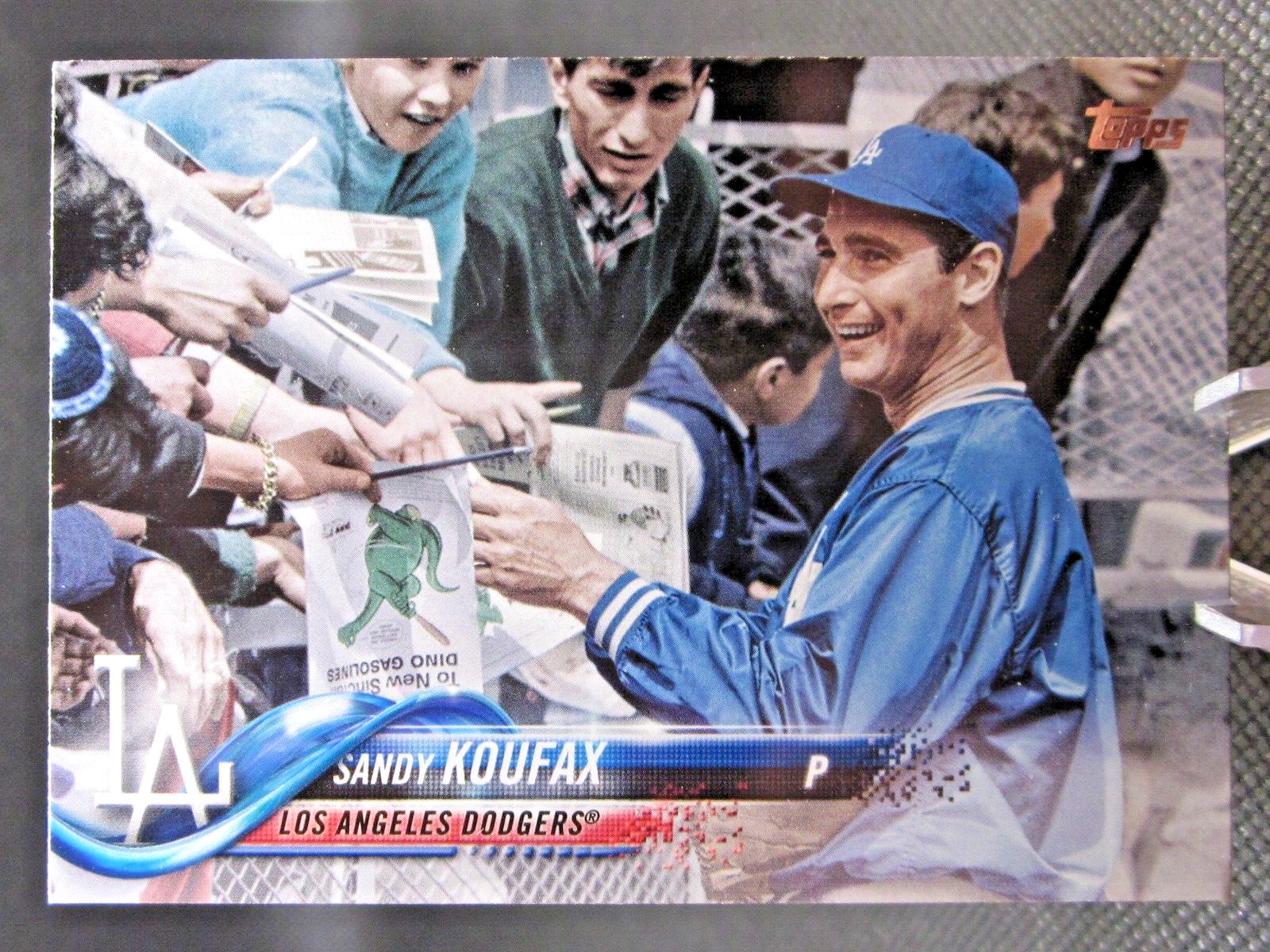 2018 TOPPS UPDATE #US21 SANDY KOUFAX SHORT PRINT SP VARIATION LA DODGERS