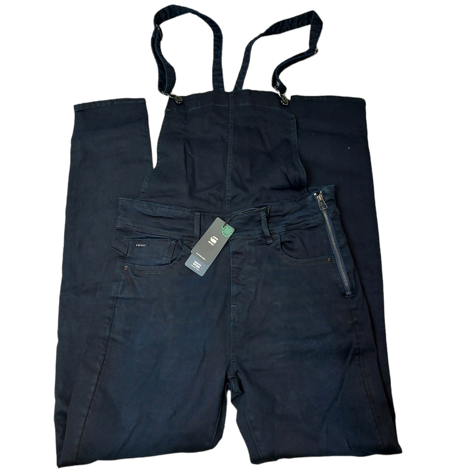 G-STAR RAW Women's Lynn High Waist Skinny Overall, Blue (Deep Blue Ocean). 33W