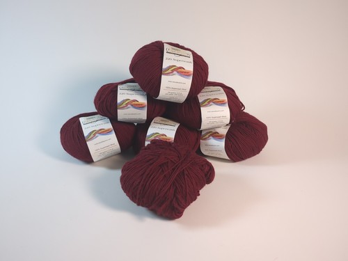 6+ Skeins Cascade Yarns 220 Superwash 100% Wool Yarn Maroon #855 Lot #8736 - 第 1/7 張圖片