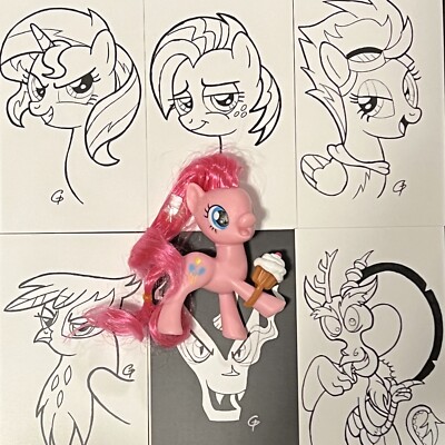 My Little Pony G4 PINKIE PIE w/Cupcake Friendship Is Magic 3  Pony Figure +BONUS