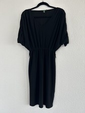 Lauren Ralph Lauren Dress Women Size 2 Black Twee Preppy Coquette