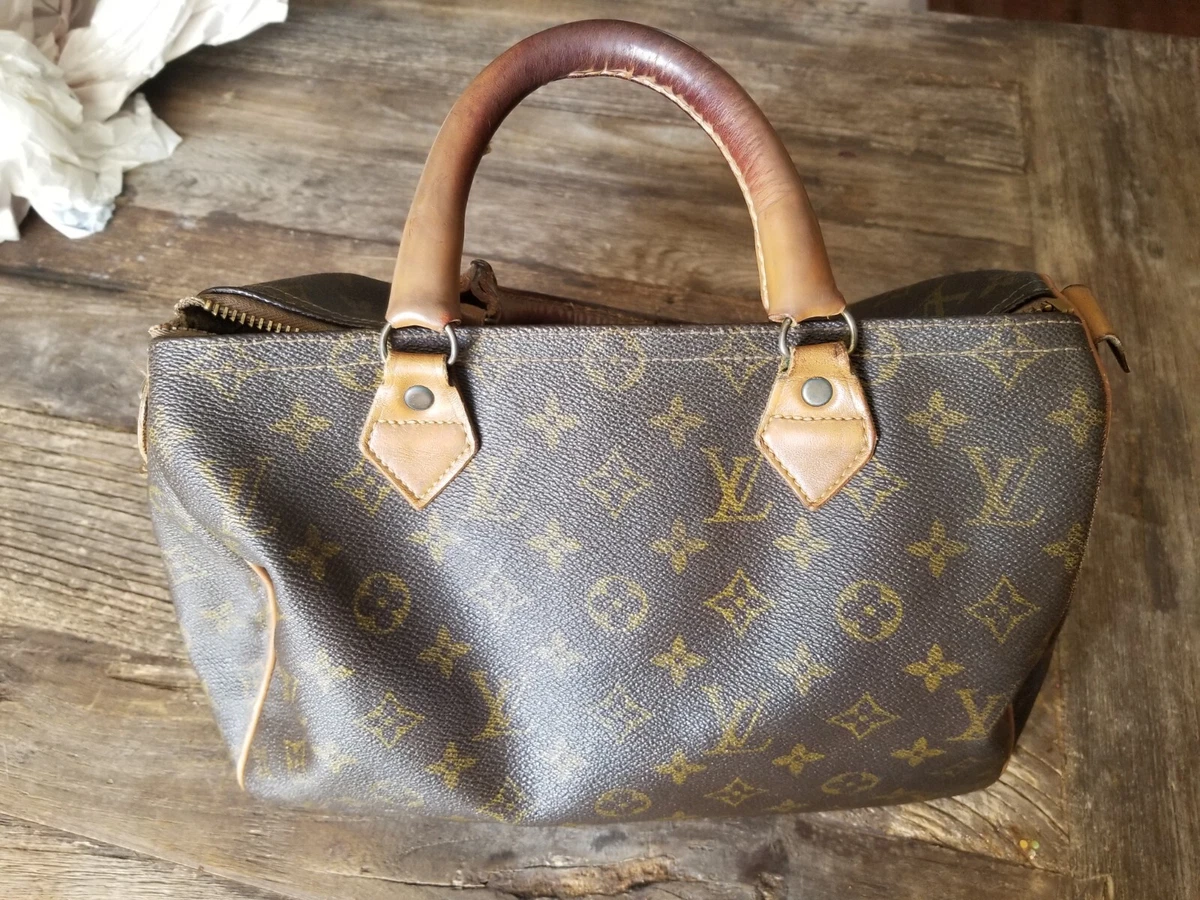 VINTAGE LOUIS VUITTON USA French Co Talon Speedy 30 Handbag Purse Duffle