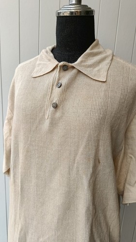 Hermes Paris Italy 80s 90s vintage brown linen polo shirt RARE - Picture 6 of 16