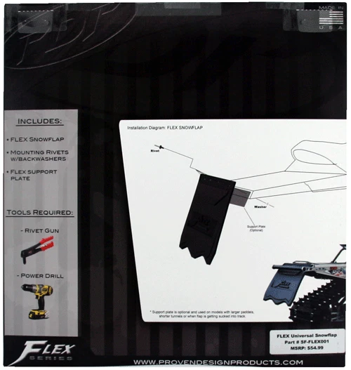 2005+ Polaris IQ/RMK/asalto aleta de nieve, PDP moto de nieve copo de nieve serie Flex Foto 4 de 4