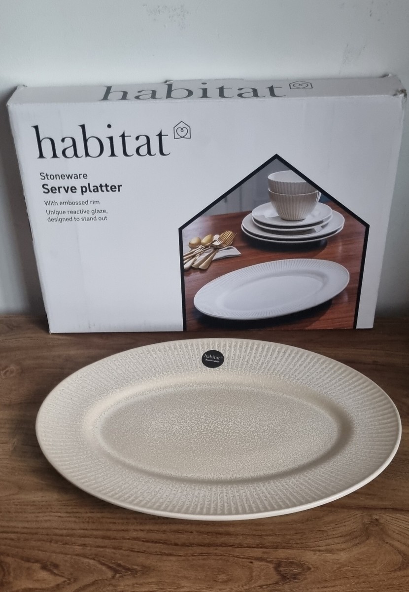 Habitat Felicity Stoneware Serve Platter- Size New