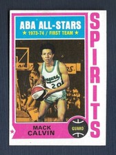 1974-75 Topps Mack Calvin #245 Carolina Spirits EXMT