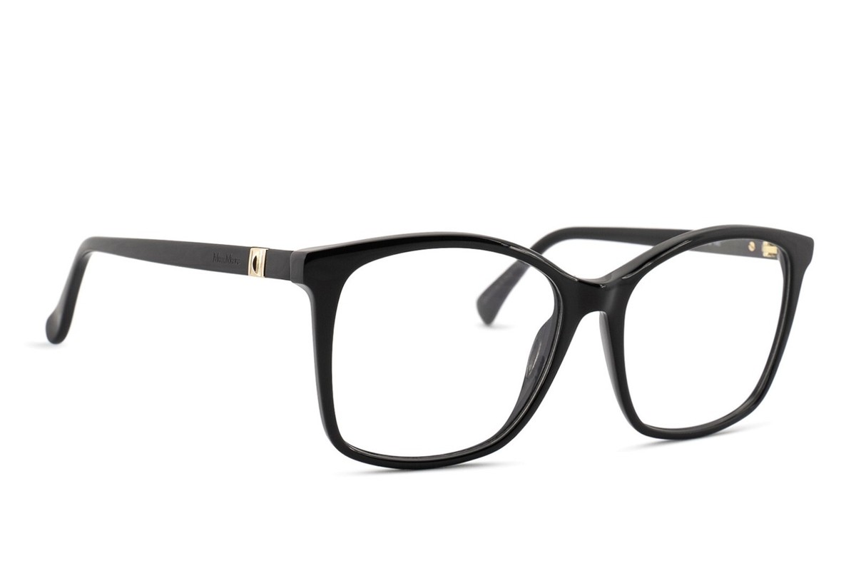 Max Mara マックスマーラ MM5167-D 001 Eyeglass Frames Black Max Mara MM5023 001 Shiny Black Plastic Optical Eyeglasses