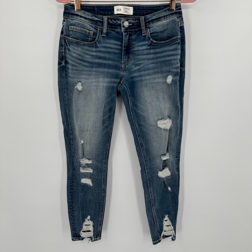 BKE Stella Jeans Damen 28 Blau Denim Slim Fit Low Rise Ankle Skinny Distressed - Bild 4 von 13