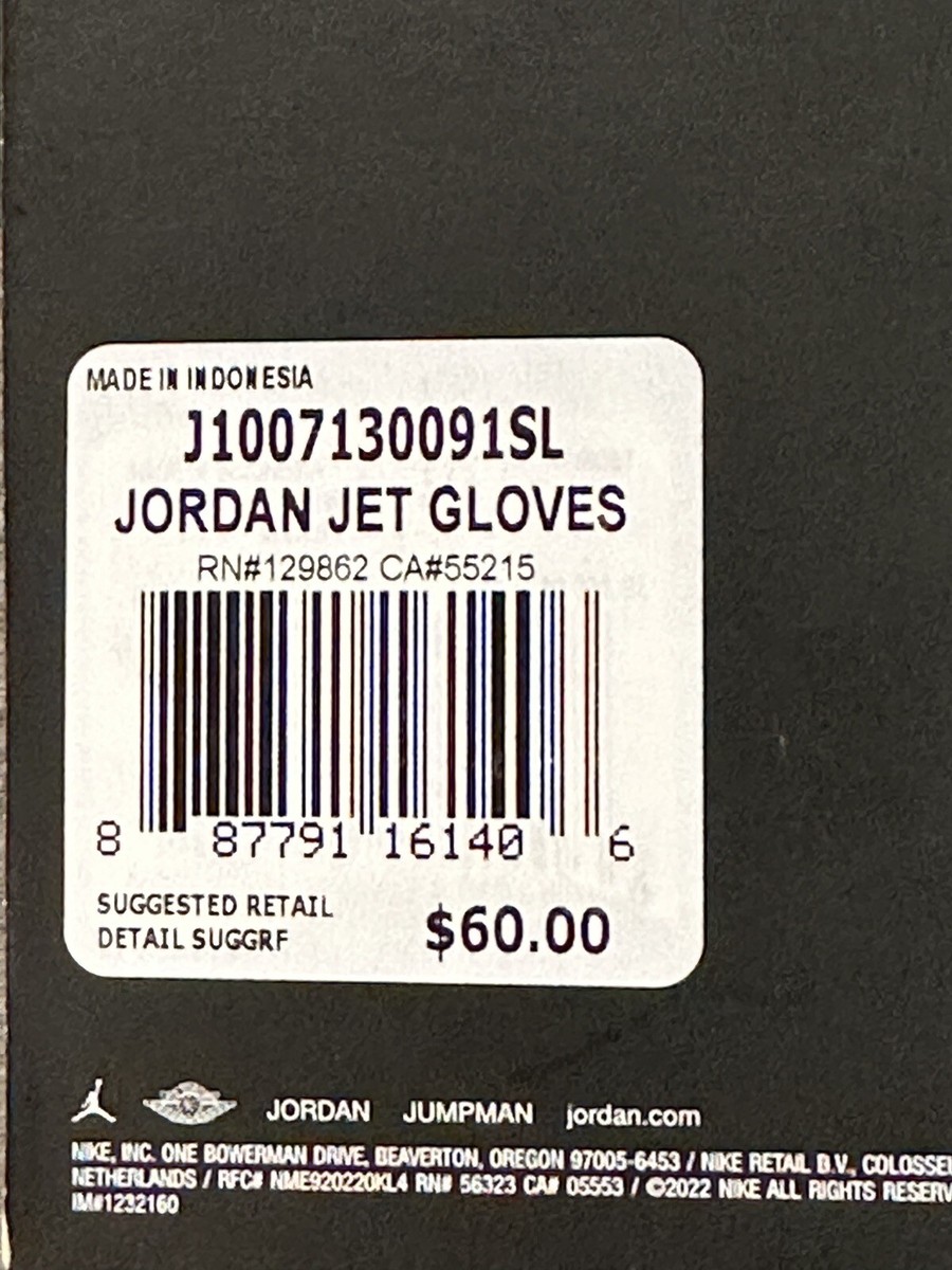 Nike Jordan Vapor Jet 7.0 Football Gloves Black White Magnigrip+