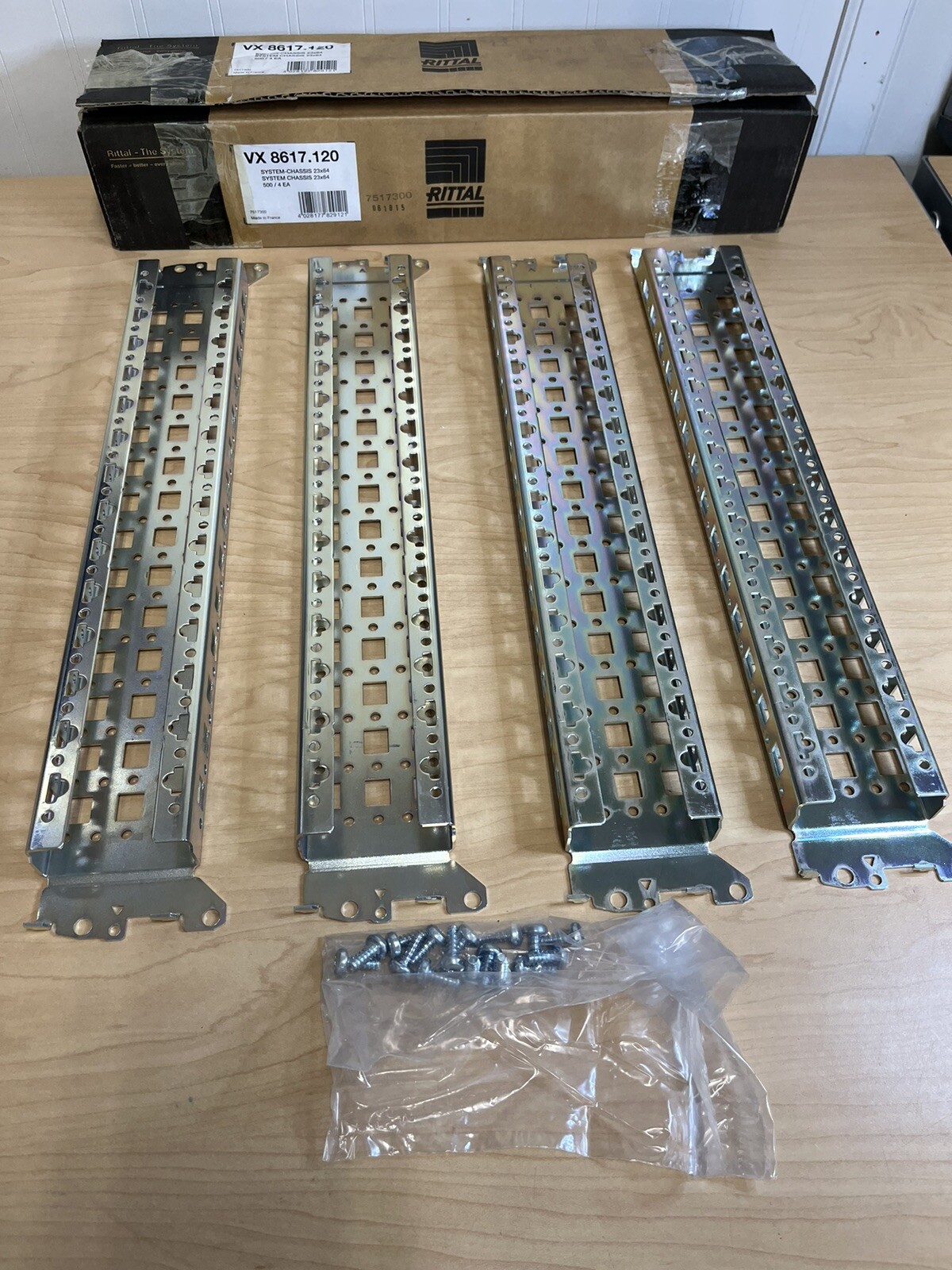 NEW! Rittal VX 8617.120 System Chassis 23 x 64mm (VX8617130) 4 Pieces Ea.