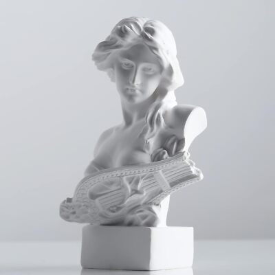 XMGZQ Mini Bust Statue,Small Aphrodite Statue Decor,Roman White 
